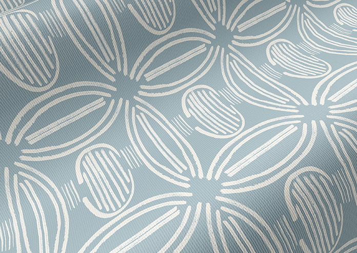 Geometric Tiles, Icelandic Blue - Twist&Fit Roller Blind - Image 4